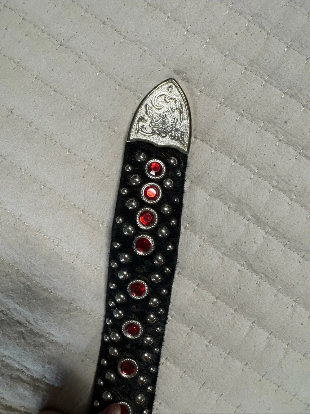 N/A black leather